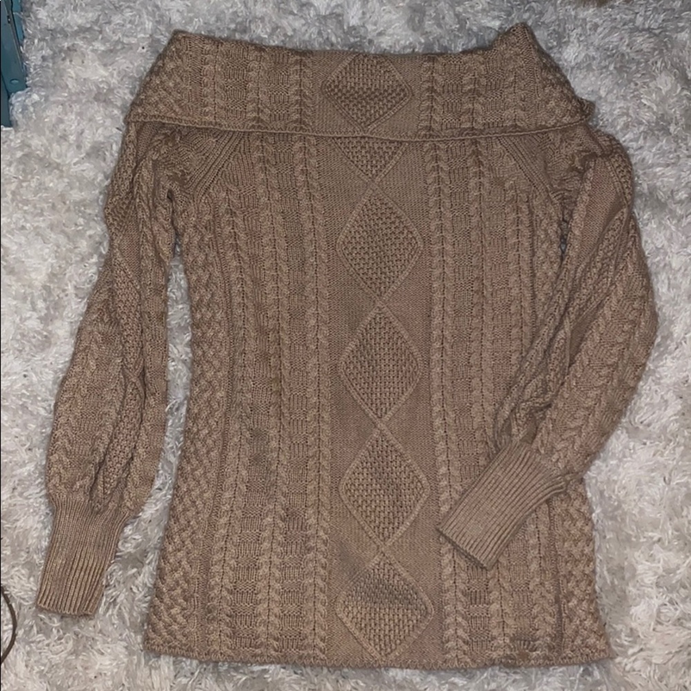 NWOT Cowl off the shoulder sweater